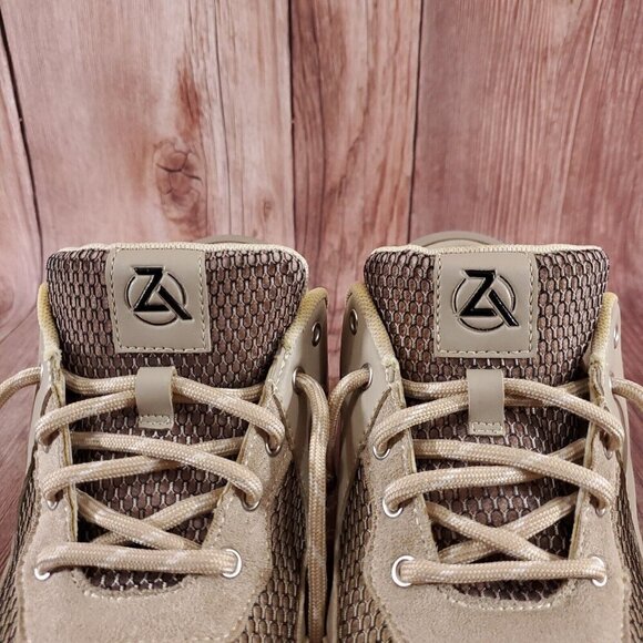 *READ* Zeba Mens Size 7 Wide Hands Free Beige Comfort Walking Slip On Shoes - Picture 9 of 16